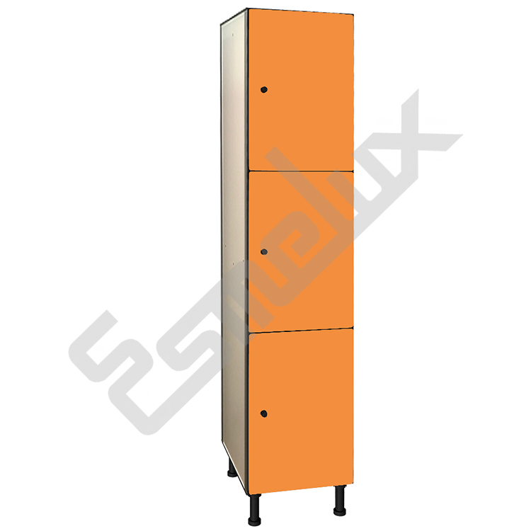 Taquilla de tablero de resinas fen�licas con 3 x 1 puertas con cerradura de llave